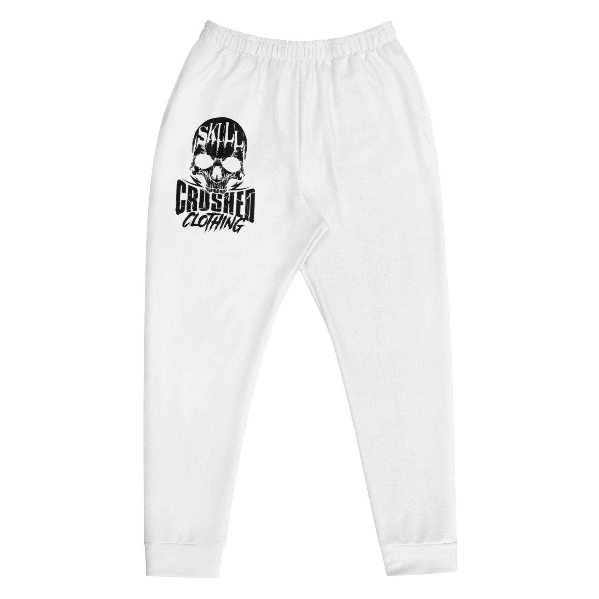 CRUSHED White Men's Skull Design Sweatpants - Skull Crushed Clothing