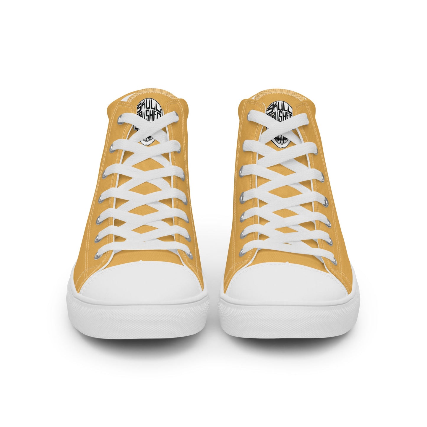 Julieta Women’s High Top Canvas Trainers (Gold Edition) - Skull Crushed Clothing