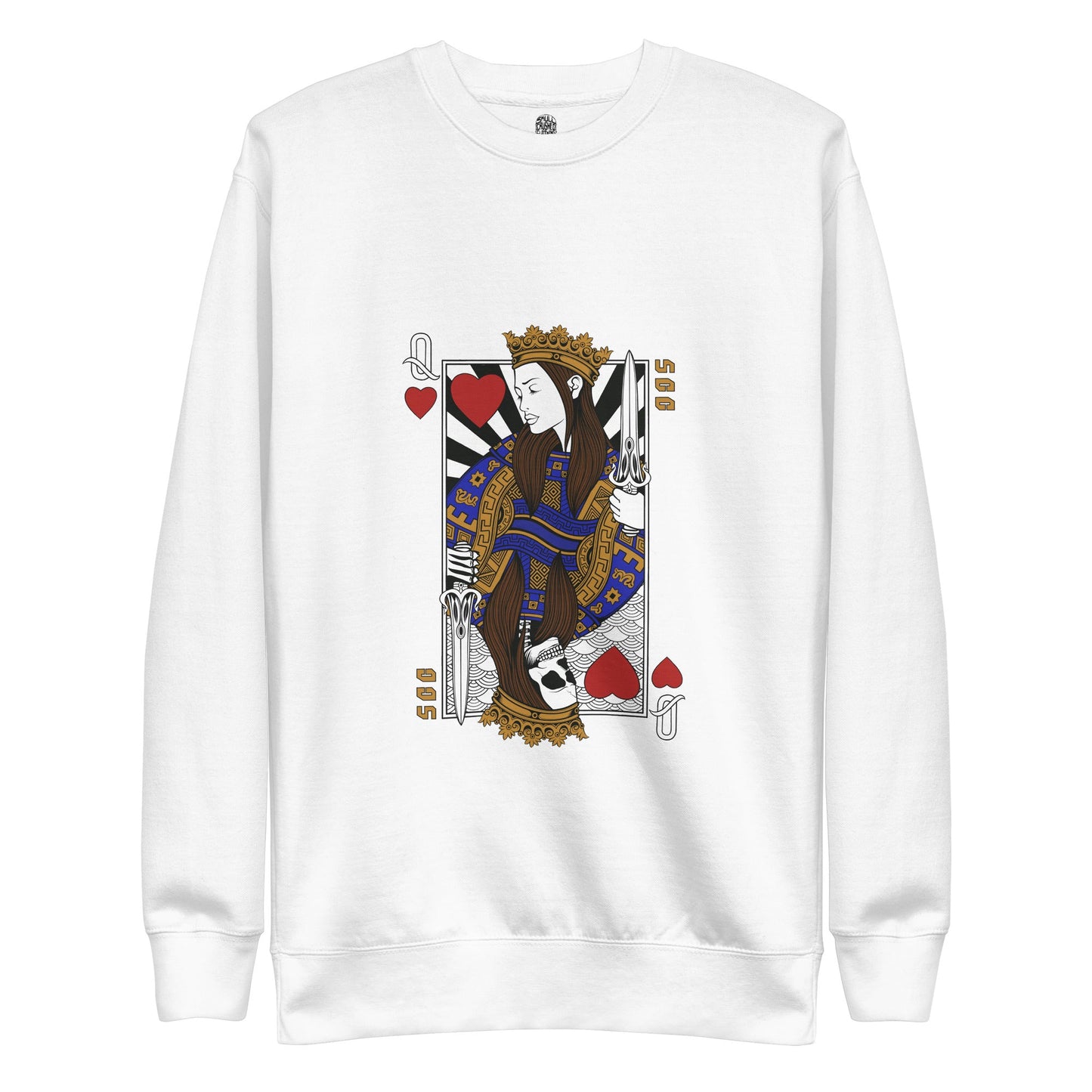 Queen of Hearts Unisex Sweatshirt Jumper - Skull Crushed Clothing