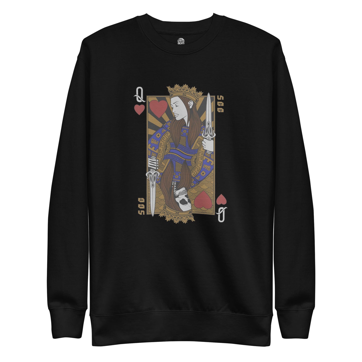 Queen of Hearts Unisex Sweatshirt Jumper - Skull Crushed Clothing