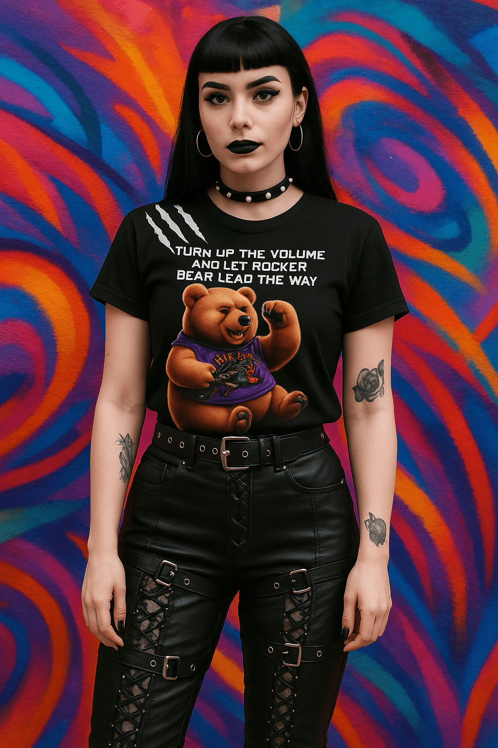 SCC x Brown Bear Men's Bear Print T-Shirt - Skull Crushed Clothing