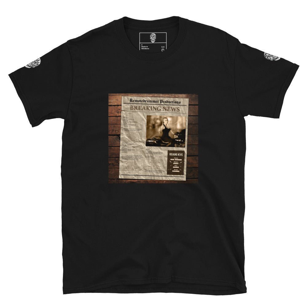SCC x Remote Drummer 'Breaking News' Short - Sleeve T-Shirt - Skull Crushed Clothing