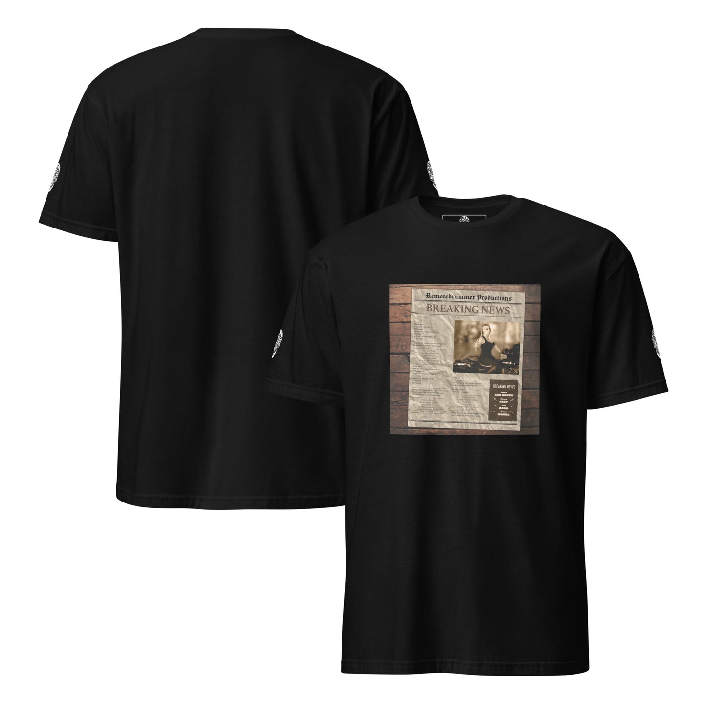 SCC x Remote Drummer 'Breaking News' Short - Sleeve T-Shirt - Skull Crushed Clothing
