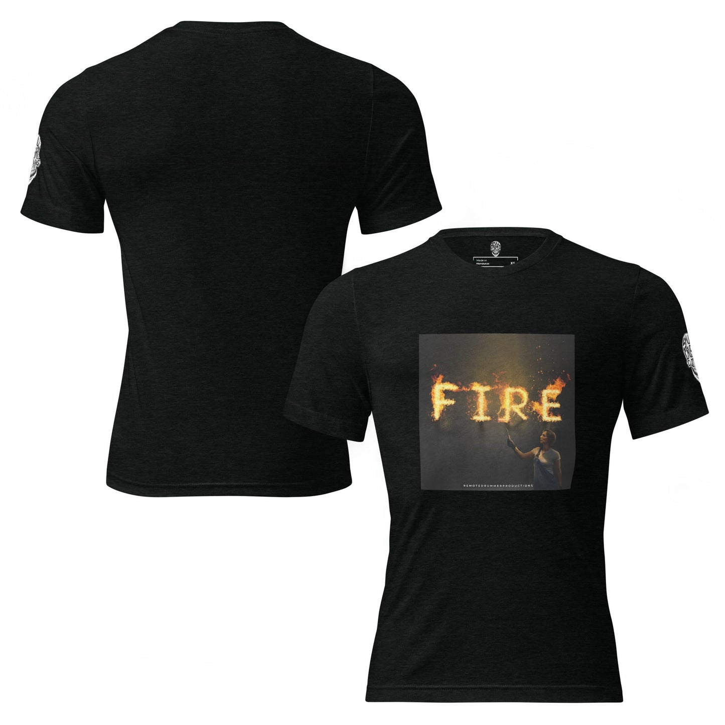 SCC x Remote Drummer 'Fire' Short Sleeve T-Shirt - Skull Crushed Clothing