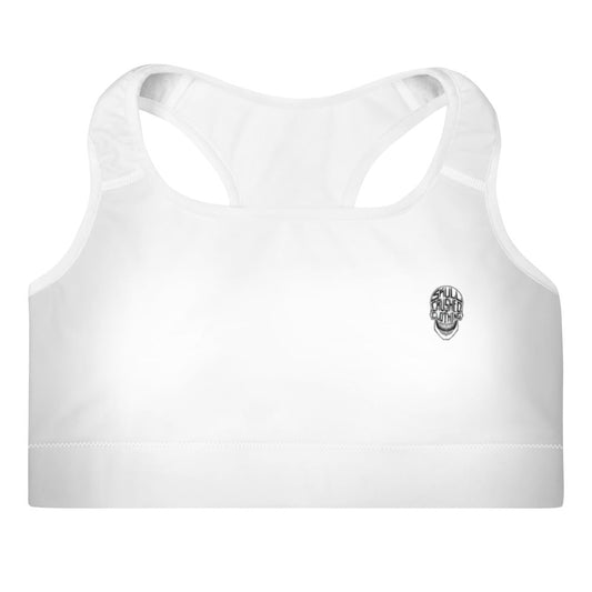 White Skull’s Sports Bra – Alternative Activewear Support - Skull Crushed Clothing
