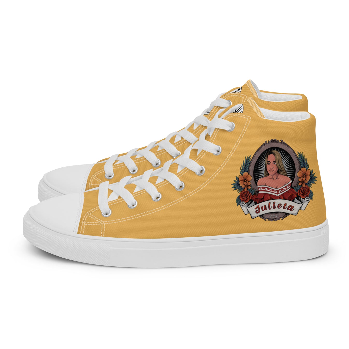 Julieta Women’s High Top Canvas Trainers (Gold Edition)
