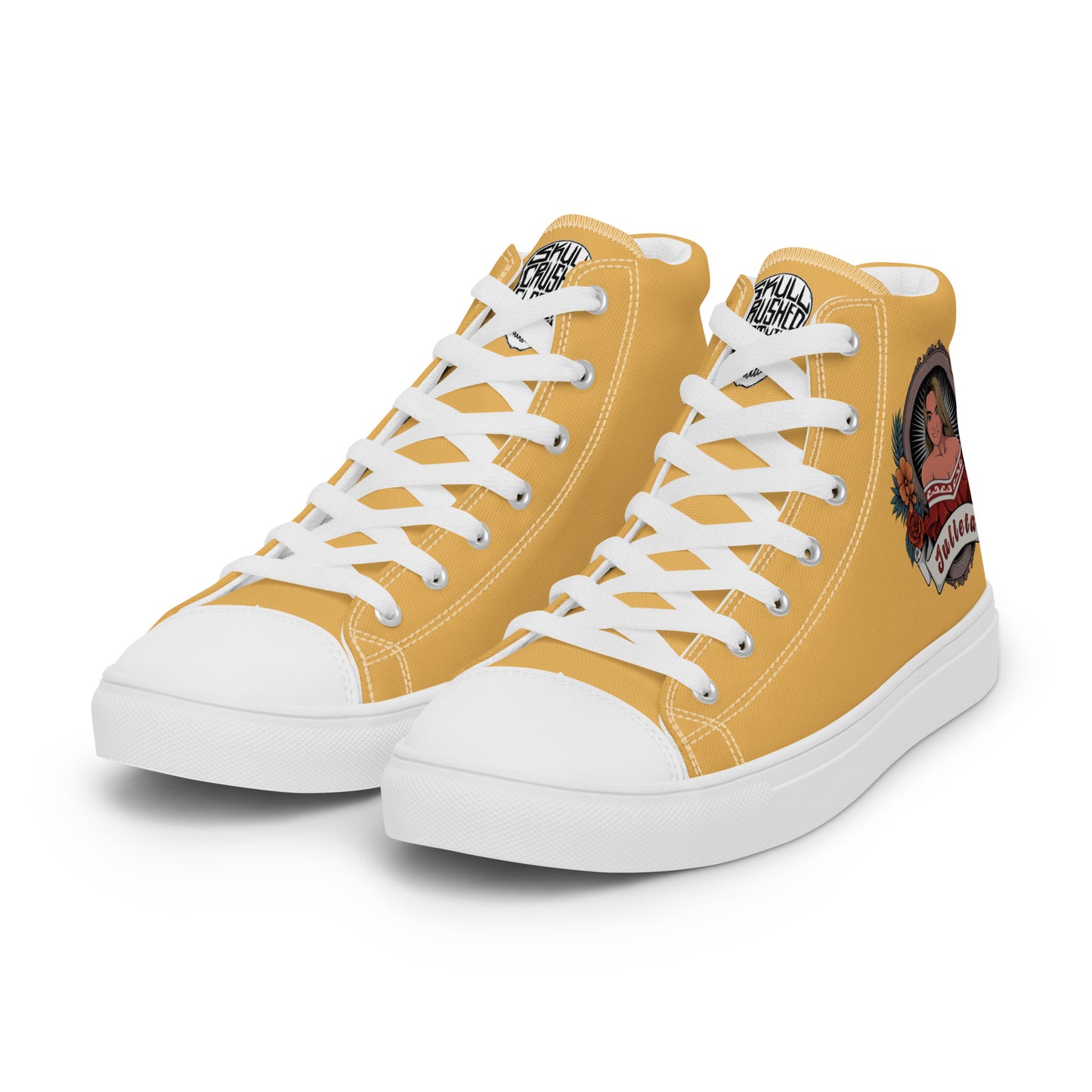 Julieta Women’s High Top Canvas Trainers (Gold Edition)