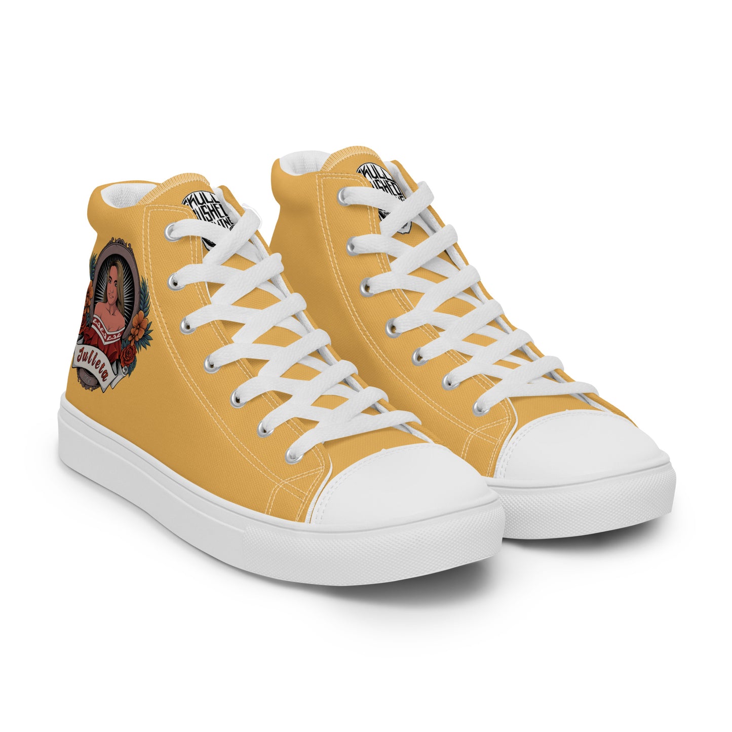Julieta Women’s High Top Canvas Trainers (Gold Edition)