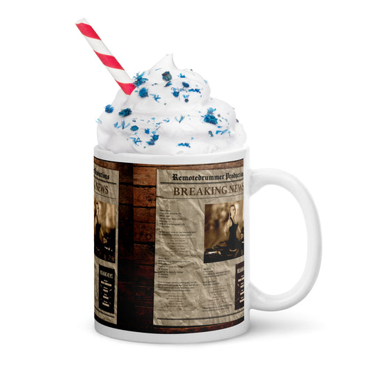 SCC x Remote Drummer 'Breaking News' Mug - 11oz/15oz - Skull Crushed Clothing