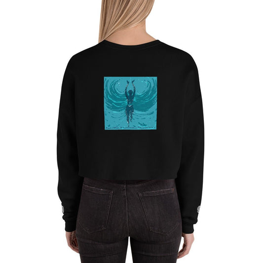 SCC x Remote Drummer 'Stop Fighting' Women's Cropped Sweatshirt - Skull Crushed Clothing